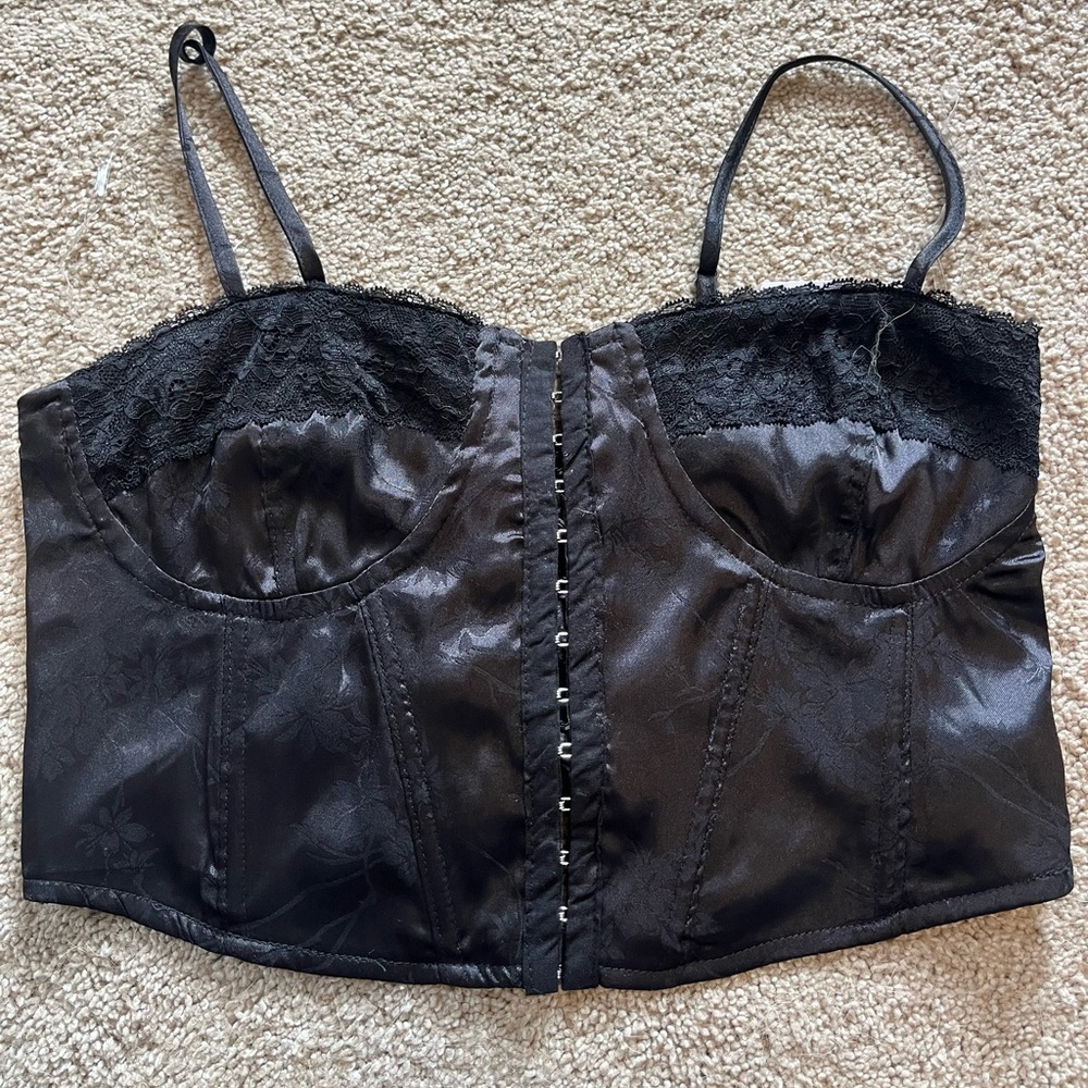 Black corset style top never worn